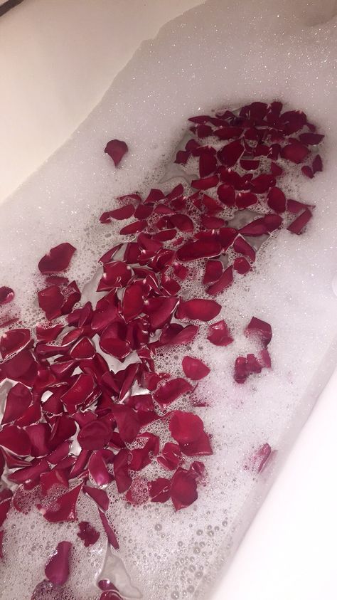 Mona Mayfair, Bathtub Aesthetic, Rose Petal Bath, Villain Era, Dark Red Roses, Rose Bath, Insta Post, Aesthetic Stuff, Bubble Bath