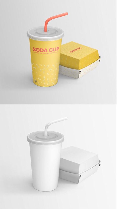 Brand Touchpoints, Restaurant Mockup, Fast Food Restaurant Design, Box Mockup Free, Burger Packaging, Fast Food Drinks, Food Mockup, Burger Box, Package Mockup