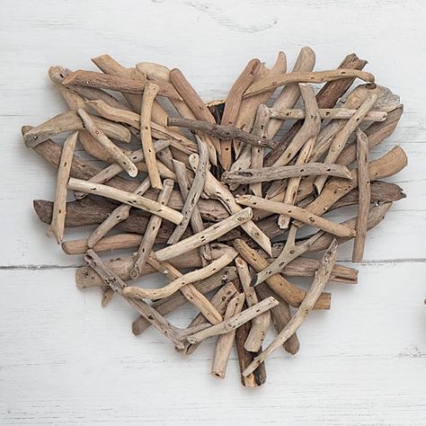 PRICES MAY VARY. 60-day Hassle Free Returns A Bella Coastal Decor Exclusive - Impressive heart wall art crafted from natural driftwood. 9 1/2"W x 1 1/4"D x 8"H. Coastal Farmhouse Wall Decor, Driftwood Heart, Rock Crafts Diy, Driftwood Art Sculpture, Cross Wall Art, Driftwood Furniture, Driftwood Art Diy, Seashell Wall Art, Black Forest Decor