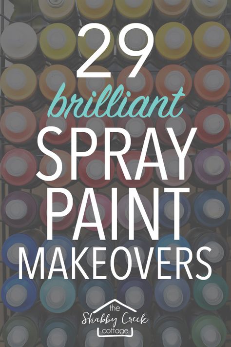 Great ideas for harnessing the power of spray paint! Love these ideas. #spraypaint #paint #diy #paintedfurniture Spray Paint Tips, Spray Paint Techniques, Spray Paint Crafts, Chalk Spray Paint, Best Spray Paint, Bronze Spray Paint, Spray Paint Furniture, Tiles Stickers, Spray Paint Projects