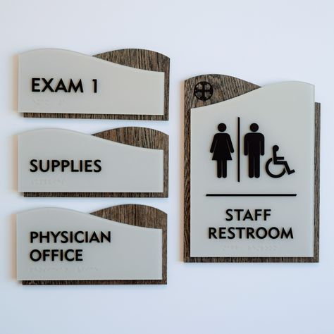 Room Signage Design, Hospital Signage, Restrooms Signage, Ada Signage, Library Signage, Interior Signage, Room Signage, Signage Wayfinding, Ada Signs