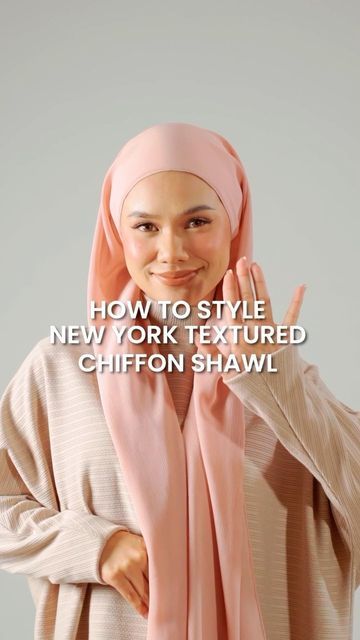 Lazy Hijab Style Malaysia Hijab, Easy Hijab Style, Shawl Tutorial, Easy Wrap, Chiffon Shawl, Two Men, Hijab Tutorial, Hijab Style, Hijab Fashion