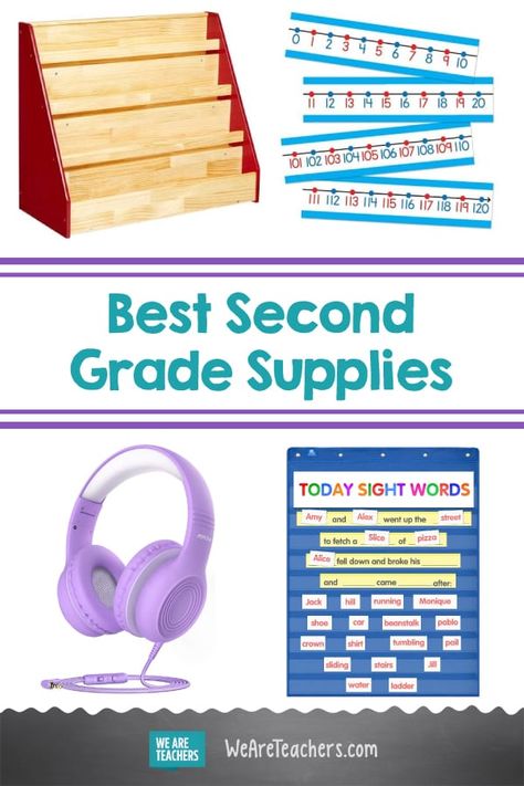 The Ultimate Checklist For Setting Up Your Second Grade Classroom. Get your second graders engaged and participating when you set up your room with our ultimate list of 45+ second grade classroom supplies. #classroom #classroomsetup #classroomideas #secondgrade #teaching #teacher #education Second Grade Classroom Management, Second Grade Classroom Decor Themes, 2nd Grade Classroom Setup The Room, Second Grade Classroom Setup, Teacher Supplies List, Waldorf Classroom, Second Grade Classroom, Newborn Advice, Classroom Wishlist