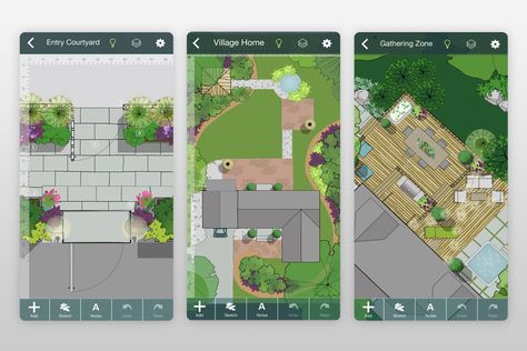 Landscape App Design, How To Plan Landscape Design, Landscaping Design Plans, Landscape Design App, Free Landscape Design Software, Free Landscape Design, Garden Design Software, Garden Tools Design, Landscape Design Software