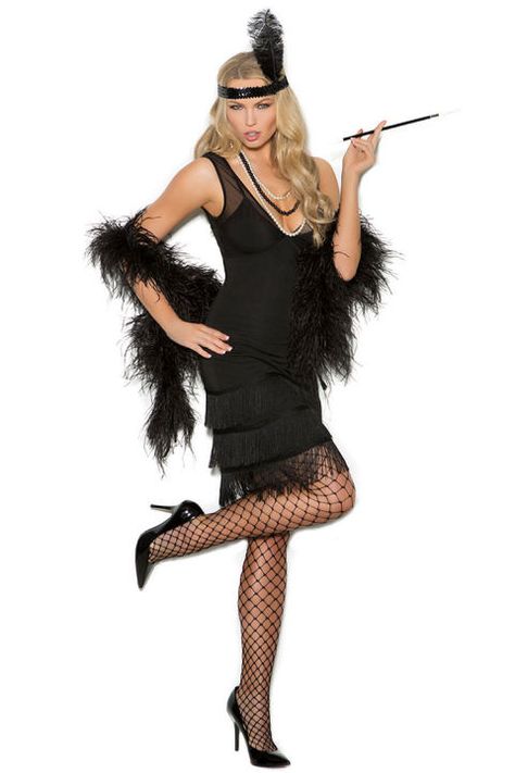 Gatsby Party Outfit, Style Année 20, Punk Woman, Black Fringe Dress, Dress With Fringe, Role Play Costume, Women Costume, Flapper Costume, Spicy Lingerie