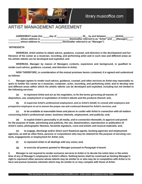 free 50 artist management contract templates ms word templatelab music management contract template by Brandon Oliver Music Management Aesthetic, Music Business Management, Music Prompts, Music Contract, Artist Management Music, Guitar Knowledge, Artist Manager, Music Manager, Music Management