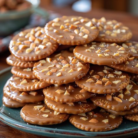 Caramel Peanut Ritz Cracker Treats - Recipesta Ritz Cracker Recipes Snacks, Cracker Treats, Cracker Dessert, Christmas Texas, Ritz Cracker Recipes, Bar Desserts, Cracker Candy, Candy Creations, Ritz Cracker