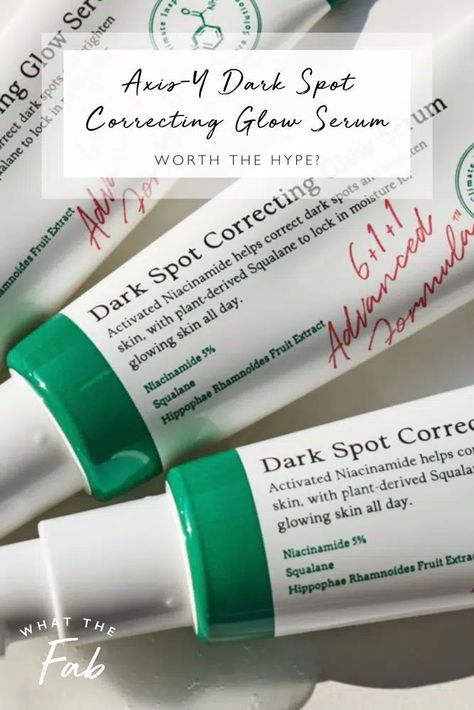 Is the Axis-Y Dark Spot Correcting Glow Serum the real deal? I bit the bullet on this viral Korean skincare product to find out. Click to read my HONEST review! popular korean skincare products for dark spots, how to get rid of dark spots, hyperpigmentation remedy, axis y review Diy Witch Hazel, Best Dark Spot Remover, Dark Spot Correcting Glow Serum, Spot Remover For Face, Dark Spots Remedies, Remove Skin Tags Naturally, Diy Witch, Lemon Skin, Axis Y