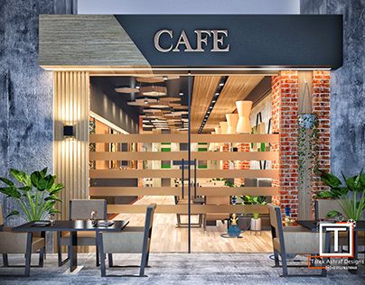 Cafe elevation desg Cafe Front Elevation Design, Bakery Entrance Design, Cafe Gate Design, Cafe Elevation Design, Cafe Facade Design Entrance, Cafe Front Design Entrance, Restaurant Front Design Entrance, Bakery Exterior Design, Cafe Entrance Design