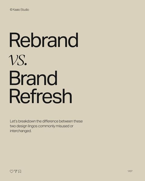 With all the brand refresh updates, I thought it’ll be a good time for some “lingo refresh”, and remind ourselves the difference between a brand refresh and a rebrand. PLUS: a case study to really drive the point home! 🎉 . . . #Brandlogodesign #graphicsdesign #branddesign #brandidentity #packagingdesign #brandingproject #brandinspiration #sustainabledesigner #branddesigner #graphicsdesigner #branding #rebrand#brandrefresh #lifestylebrand #beautybrand #foodbrand Branding And Web Design, Brand Case Study, Rebranding Announcement Instagram, Rebranding Post, Rebranding Announcement Design, Rebranding Announcement, Rebranding Yourself, Ig Strategy, Rebranding Ideas