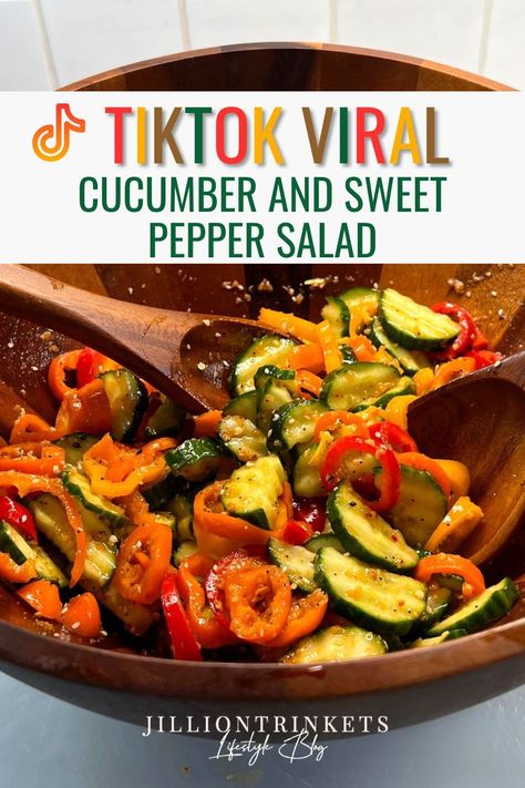 Cucumber Banana Pepper Salad, Cucumber And Pepper Salad With Ginger Dressing, Hye Rollers Recipe Tipsy Housewife, Cucumber Mini Pepper Salad, Cucumber Red Pepper Salad, Viral Sweet Pepper And Cucumber Salad, Bell Pepper Cucumber Salad, Sweet Pepper And Cucumber Salad, Cucumber Pepper Ginger Salad