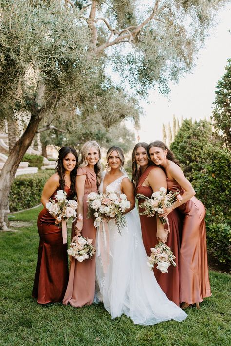 Bridesmaid Dresses Rusty Rose, Dusty Pink And Rust Wedding, Rust And Pink Bridesmaid Dresses, Mismatched Rose Bridesmaid Dresses, Dusty Rose And Wine Wedding, Rust And Blush Wedding Bridesmaid Dress, Terracotta And Pink Bridesmaid Dresses, Terracotta Dusty Rose Wedding, Rosewood Bridesmaid Dresses