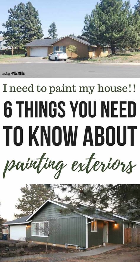 Paint My House Exterior, Diy Exterior House Painting, Painting House Exterior, Outdoor House Paint, Outside House Paint, Paint House, Diy Exterior, Best Exterior Paint, Painting House