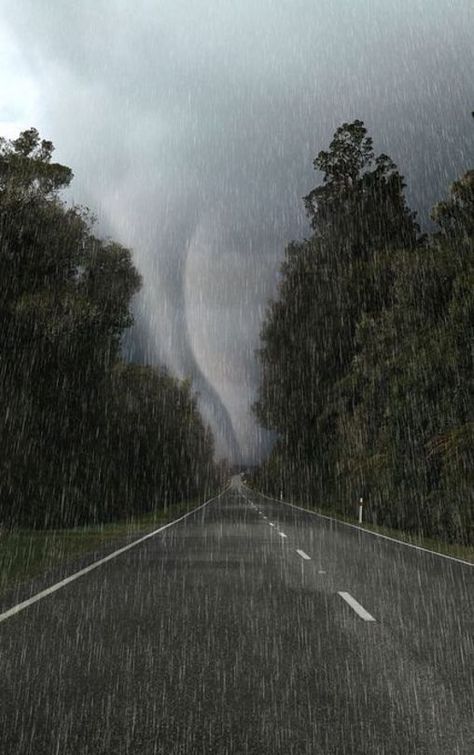 Rain and a Twister...an umbrella won't help much in this situation...find shelter! Weather Storm, Storm Chasing, Wild Weather, Rain Storm, Stormy Weather, Natural Phenomena, Jolie Photo, Extreme Weather, Science And Nature