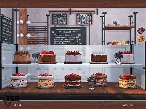 Sims Pregnant, Lotes The Sims 4, The Sims 4 Lots, Bakery Sign, Sims 4 Cas Mods, Cc Mods, Honey Shop, Bakery Display, The Sims 4 Packs