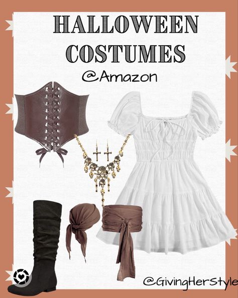 Diy Woman’s Pirate Costume, Amazon Pirate Costume Diy, Pirate Girl Costume Kids, Zarina Pirate Fairy Costume Diy, Diy Pirate Outfit Women, Pirate Costume Ideas For Women Diy, Diy Womens Pirate Costume Ideas, Diy Women Pirate Costume, Pirate Outfit Simple