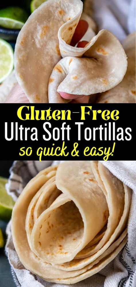 Gluten Free Tortillas Recipe, Gluten Free Flour Tortillas, Soft Tortillas, Meaningful Eats, Gluten Free Wraps, Tortilla Shells, Gluten Free Tortillas, Cookies Gluten Free, Homemade Gluten Free