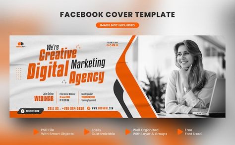 Digital marketing agency social media un... | Premium Psd #Freepik #psd #cover-banner #instagram-promotion #facebook-cover #instagram-banner Facebook Cover Page Design Ideas, Digital Marketing Banner Design, Facebook Cover Design Ideas, Facebook Cover Page Design, Business Cover Design, Digital Marketing Banner, Typography Ads, Creative Facebook Cover, Google Banner Ads