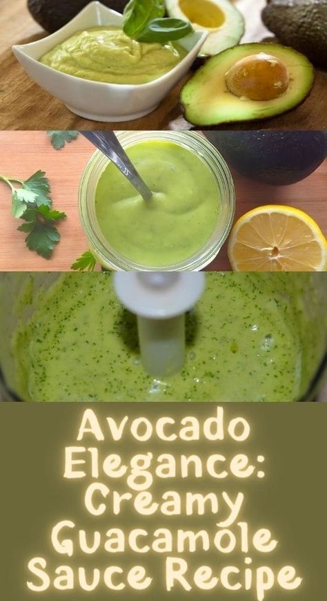 Avocado Elegance: Creamy Guacamole Sauce Recipe Creamy Guacamole Recipe, Avocado Sauce Recipe, Guacamole Sauce, Creamy Guacamole, Guacamole Ingredients, Avocado Guacamole, Creamy Avocado Sauce, Avocado Sauce, Guacamole Recipe