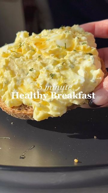 Egg Salad Breakfast, Boiled Egg Breakfast Ideas, Hard Boiled Egg Breakfast, Eggs Greek Yogurt, Toast With Egg, Salad Breakfast, Boiled Egg Recipes, Skip Breakfast, Ezekiel Bread