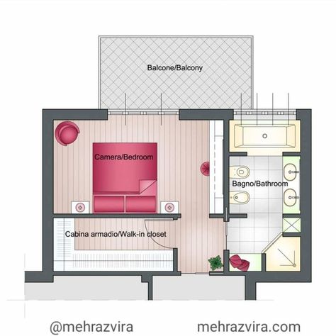 Mehraz Vira | Architects on Instagram: “《✶⏳✶》The bedroom is often the fulcrum of a home and reflects the taste of those who live there more than any other environment. Our design…” Master Suite Layout, Bedroom Addition, Model House Plan, Bedroom Closet Design, Master Room, Bedroom Floor Plans, غرفة ملابس, Design Del Prodotto, Room Design Bedroom