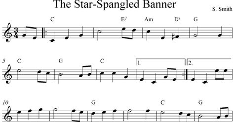 Free Sheet Music Scores: The Star-Spangled Banner, free easy violin sheet music notes Easy Violin Sheet Music, Free Printable Sheet Music, Violin Sheet, Violin Sheet Music, Star Spangled Banner, Piano Chords, Printable Sheet Music, Sheet Music Notes, Star Spangled