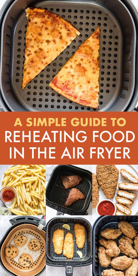 Air Fryer Cook Times Guide, Air Fryer Reheating Food Chart, Food In Air Fryer, French Fries Frozen, Pizza And Fries, Airfryer Meals, Ninja Cooking System Recipes, Air Fryer Recipes Dessert, New Air Fryer Recipes