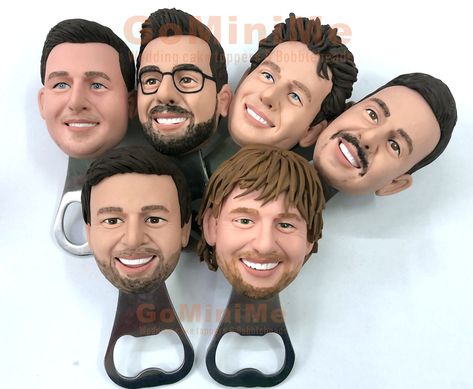 Customized Groomsmen Best Man Groom Gifts - Custom Bottle Opener Made From Photos, Best Gifts Idea For Your Wedding! 1, This custom bottle stopper with the head look like you that made from your own photo- you can choose this item, make for anybody you want. Polymer clay + high quality stainless steel opener. 2, Order online now, and you can get your own groomsmen custom bottle opener within 2-3 weeks . DHL to worldwide. If you want it in urgent, you can also choose ships within 10 dasy / 5 days Cheap Groomsmen Gifts, Groomsmen Bottle Opener, Best Man Gifts, Groomsmen Invitation, Groomsmen Proposal Gifts, Groomsmen Gifts Unique, Custom Bottle Opener, Man Gifts, Bachelor Gifts