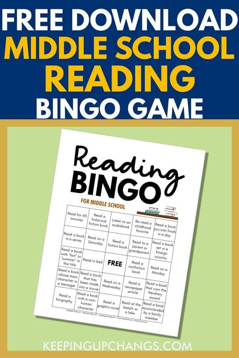 Reading Enrichment Activities Middle School, Library Lesson Plans Middle School, Reading Challenges For Middle School, Fun Reading Activities For Middle School, Fun Library Activities For Middle School, Middle School Reading Challenge, Family Literacy Night Activities Middle School, Library Games For Middle School, Reading Incentives For Middle School