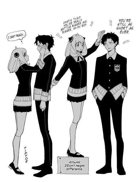 Height Difference, Spy Kids, Familia Anime, Family Doctors, Anime Family, Undertale Fanart, Anime Jokes, Anime Couples Manga, Cute Comics