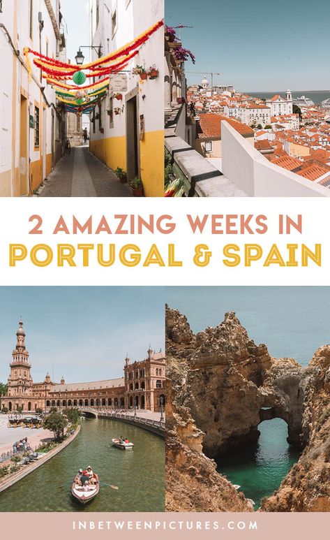 Southern Spain and Portugal Itinerary 14 days | In Between Pictures Portugal Bucket List, Portugal Lagos, Portugal Itinerary, Portugal Vacation, Places In Portugal, Spain Itinerary, Portugal Travel Guide, Perfect Days, Stunning Sunset