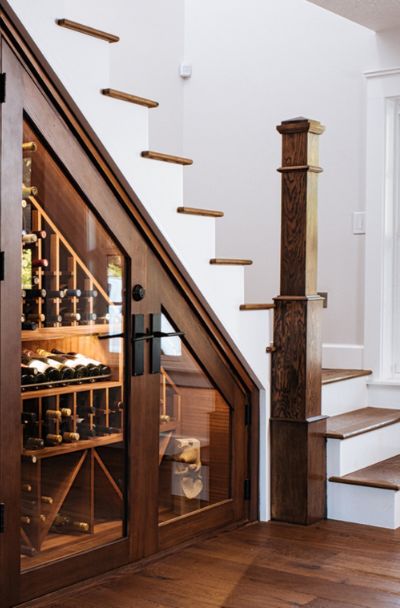 37 Under Stair Storage Design Ideas | Sebring Design Build Bar Under Stairs, Under Stairs Wine Cellar, Custom Wine Room, تحت الدرج, Wine Cellar Basement, Under Stair, Wine Rooms, Wine Closet, Staircase Storage