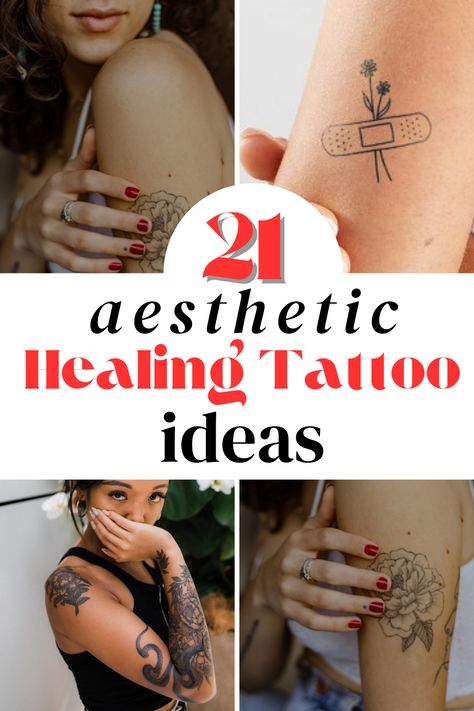 healing tattoo ideas for body mind and soul and spiritual healing Healing From Childhood Tattoos, Tattoos With Healing Meaning, Spiritual Healer Tattoo, Heal Symbol Tattoo, Tattoo Ideas For Dv Survivors, Tattoo Ideas Rebirth, Energy Healing Tattoo Ideas, Tattoo Healing Ideas, Heal Tattoo Ideas For Women