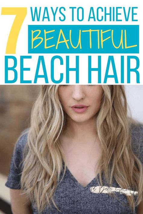 Want to learn how to get perfect mermaid hair for summer? Beachy waves hair is a favorite among women. Find the best beach hair products and tools for beachy waves hairstyles, such as hair texturizer, hair spray, and dry shampoo. What is the best hair wand for lob styling and a great hair straightener to get loose wave hair. Perfect for summer #beachhair #beachyhairwaves #beachairwave #mermaidhair #summerhairstyles #howtogetbeachyhairwaves Create Beach Waves Hair, Beach Hair Products, Natural Beach Hair, Best Hair Wand, Beach Hair Waves, Beachy Waves Tutorial, Hair Texturizer, Messy Beach Waves, Hair For Summer