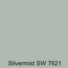 Silver Mist SW7621 in Den Silvermist Paint, Farmhouse Paint Colors, Hidden Potential, Living Room Redo, Silver Mist, Farmhouse Paint, Painted Trays, Favorite Paint Colors, Paint Color Schemes