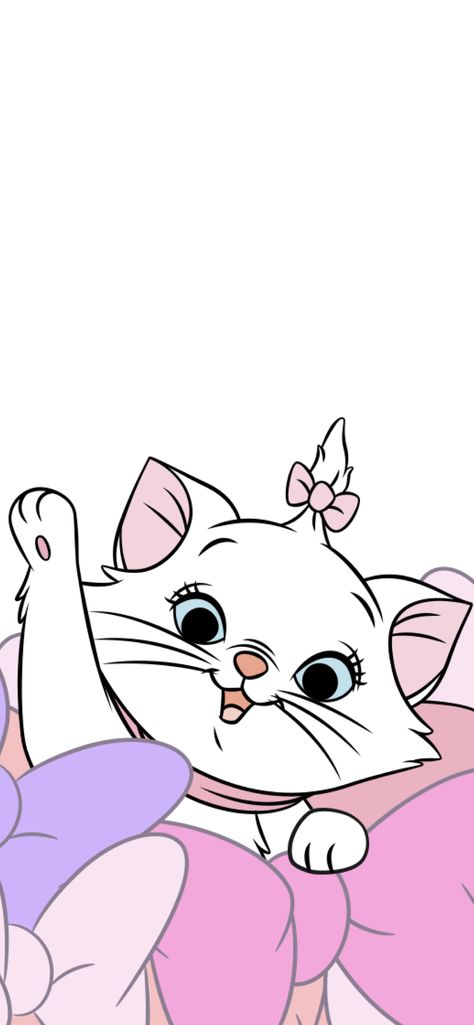 Marie Cat Wallpaper Iphone, Marie Wallpaper Disney, Marie Cat Aesthetic, Marie Aristocats Wallpaper, Marie Cat Wallpapers, Aristocats Wallpaper, Marie Wallpaper, Wallpaper Gatos, Marie Cat