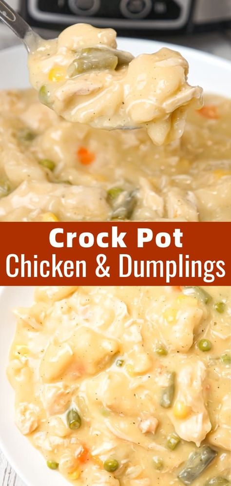 Chicken Breast Crockpot, Crock Pot Chicken And Dumplings, Chicken Breast Crockpot Recipes, Chicken And Dumplings Recipe, Crockpot Chicken Breast, Crockpot Chicken And Dumplings, Slow Cooker Dinner Recipes, Dumplings Recipe, Crock Pot Chicken