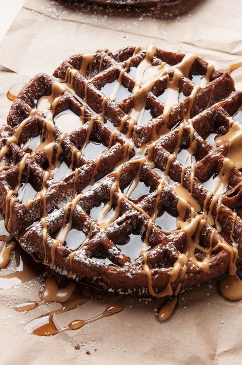 Dark Chocolate Waffles by I bake he shoots: an chocolate alternative for breakfast that's not overly sweet. Chocolate Alternatives, Waffle Iron Recipes, Dessert Waffles, Chocolate Waffles, Waffle Recipes, Breakfast Treats, Chocolate Recipes, Crepes, Nutella