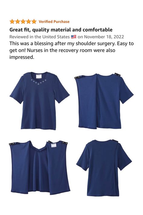 Open Back Tops can also be incredibly helpful in recovery from surgery or injury. The dressing benefits: ✅ No arm lifting ✅ Easy access for care ✅ Full privacy ✅ No pressure points #OpenBackTops #AssistedDressing #AdaptToEmpower Shoulder Surgery Clothes, Arm Surgery, Recovery From Surgery, Open Back Tops, Recovery Clothes, Recovery Room, Loose Clothes, Arm Lift, Shoulder Surgery