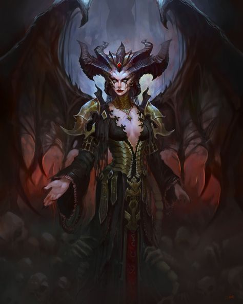 Diablo 4 Wallpaper, Diablo Lilith, Diablo Characters, Lilith Diablo, Mother Earth Art, Monster Artwork, Female Demons, Fantasy Demon, Ange Demon