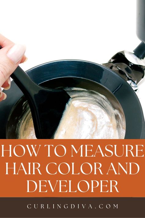 How to measure hair color and developer Hair Dye Mixing Chart, Hair Color Developer Chart, 30 Volume Developer On Dark Hair, Hair Dye Colors For Brunettes No Bleach, Mixing Hair Color At Home, Socolor Matrix Chart, Hair Color Mixing Ratio, How To Mix Hair Color With Developer, Ion Hair Color Formulas