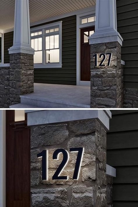 LN LUMANUMBERS - 5 Inch House Numbers, ABS-Polymer, Premium Quality, Backlit LED Illuminated Home Address Number, Lighted House Numbers, Modern Address Numbers (1, Black) Lit House Numbers, Lighted House Numbers, Exterior House Lights, House Numbers Modern, Contemporary House Numbers, Solar House Numbers, Illuminated House Numbers, Best Solar Lights, Led House Numbers