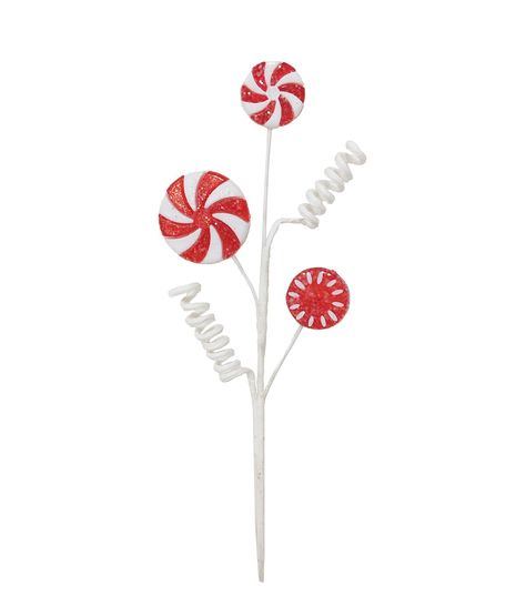 Add a Sweet Touch to Your Holiday Decor with the 8" Christmas Peppermint Candy Pick by Bloom RoomBring the festive spirit of the holidays to your home with the charming Christmas Peppermint Candy Pick by Bloom Room This decorative pick features delightful peppermint candy and swirl accents in red and white shades that will add a touch of sweetness to any room Whether you place it in your favorite container or vase, this pick is sure to create a delightful display for the center table or any other spot in your homeFor an even more charming display, team it with coordinating candy picks and other holiday decor items This pick is perfect for adding a festive touch to wreaths, garlands, and other holiday decorationsProduct DetailsBrand: Bloom RoomDimensions: 325 x 025 x 8 inchesContent: Polyet Peppermint Garland, Peppermint Ornament, Christmas Peppermint, Holiday Picks, White Shades, Floral Picks, Charming Christmas, Christmas Greenery, Christmas White