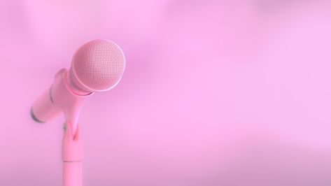 Pink microphone music background and cop... | Premium Photo #Freepik #photo #background #vintage #music #pink Pink Microphone, Singer Aesthetic, Music Mic, Howleen Wolf, Dreamscape Architecture, Music Supplies, 00s Nostalgia, Pink Music, Music Background