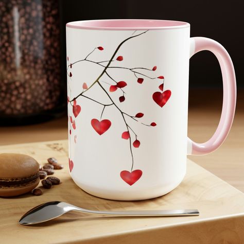 Add a splash of color to their morning routine with this 15oz ceramic mug that is a perfect gift for Valentine's Day or any day. This 15oz mug is dishwasher and microwave safe.    Shipping is free.  Production time is 2-7 days. Check out more of our unique designs https://www.etsy.com/shop/ArtisanAlleyStore?ref=shop_sugg_market Valentines Day Mugs, Mug Valentines Day, Blowing Bubble Gum, Valentine Days, Valentines Mugs, Blowing Bubbles, Love Coffee, Ceramic Painting, Gifts In A Mug