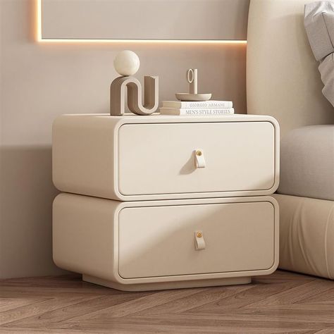 PRICES MAY VARY. 2 2 2 22 22 Add a touch of contemporary elegance to your bedroom with the modern design of our Nightstand. Material: solid woodPackage includes: 1* Bedside TableSize:45x40x48cm/17.7x15.7x18.9in50x40x48cm/19.7x15.7x18.9inStay organized with the practical storage solutions provided by our Side Table. With ample space to store your bedside essentials, including books, electronics, or personal items, you can keep your bedroom neat and clutter-free for a peaceful and restful environm Apartment Minimalist, Style Bedside Table, Bedside Table Modern, Bedside Cabinet Modern, Leather Bedroom, Bedroom Storage Cabinets, Bedside Table Design, Modern Minimalist Bedroom, Solid Wood Side Table