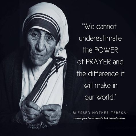 Mother Teresa Mother Teresa Prayer, St Mother Teresa, Catholic Prayers Daily, Saint Teresa Of Calcutta, Mother Teresa Quotes, Saint Teresa, Special Prayers, Saint Quotes, Rosary Beads Catholic