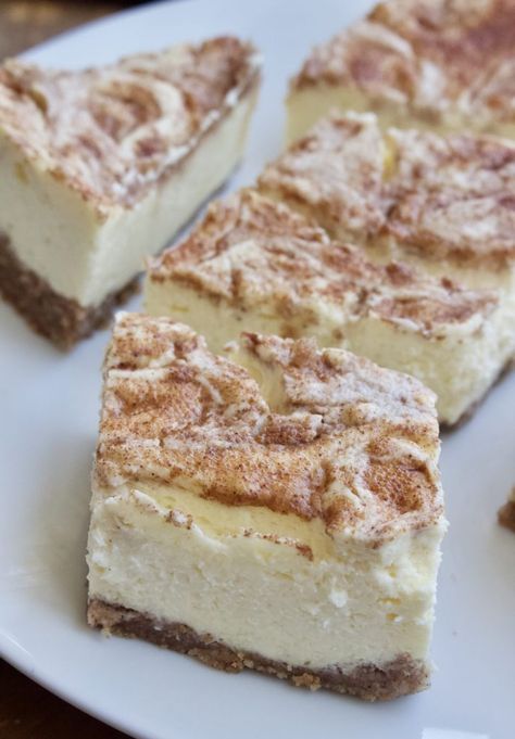 Keto Churro Cheesecake Bars (Grain-free, Nut-free Option) - Beyond the Bite Gluten Free Churros, Nut Free Desserts, Churro Cheesecake, Sugar Free Cheesecake, Mexican Dessert Recipes, Aip Paleo, Mexican Dessert, Keto Cheesecake, Sugar Free Desserts