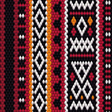 How to Weave a Bedouin Sadu Fabric Pattern Using Adobe Illustrator Etnic Pattern, Motif Tenun, Adobe Illustrator Design, How To Weave, Adobe Illustrator Tutorials, Textile Pattern Design, Beads Bracelets, Art Africain, African Pattern