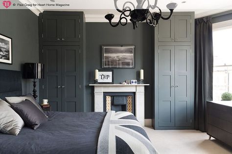 Built in alcove wardrobes around fireplace Alcove Wardrobe, Bedroom Built In Wardrobe, Bedroom Cupboards, Victorian Bedroom, Bedroom Minimalist, Built In Cupboards, Dark Bedroom, Bedroom Fireplace, Trendy Bedroom